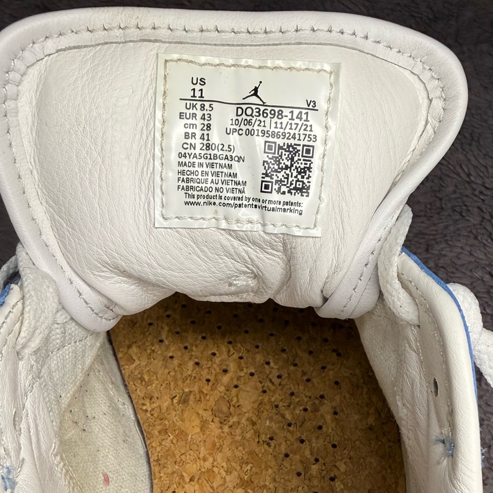Air Jordan 1 Blue and White Elevate Shoes - Picture 5 of 5